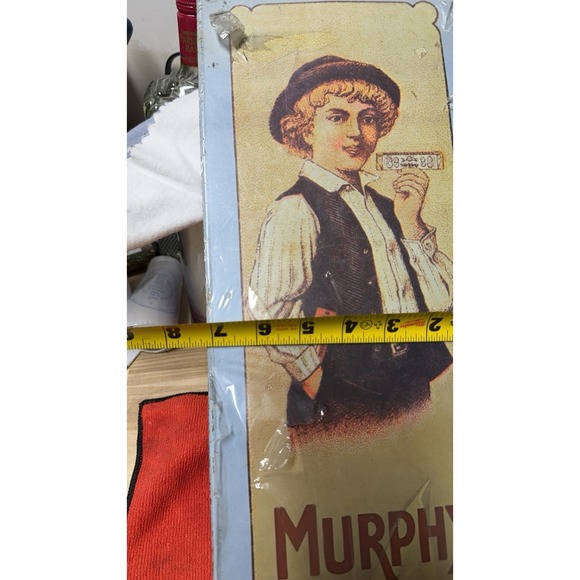 Vintage 1974 Murphy Harmonika Metal Advertising Sign 19х7